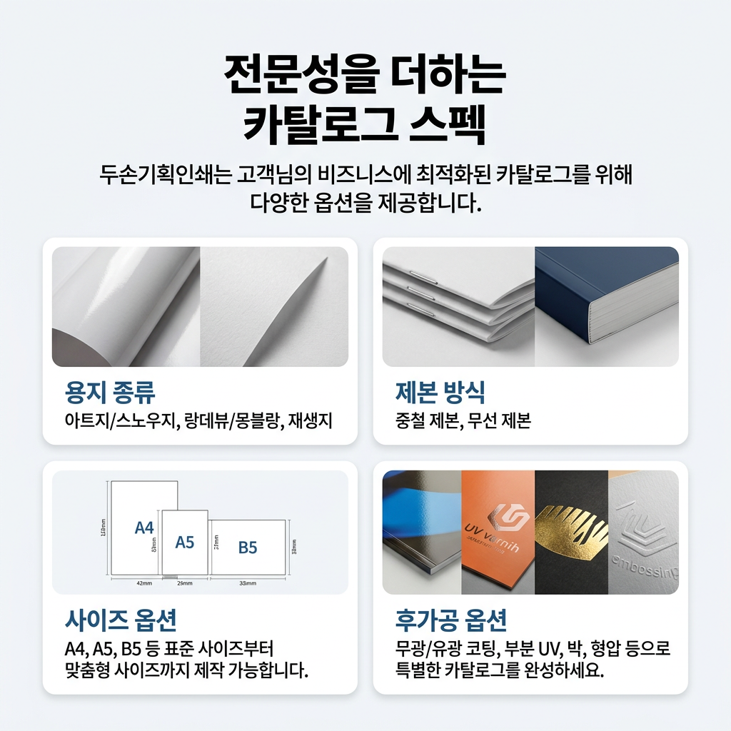 카다록 전문성을 더하는  카탈로그 스펙