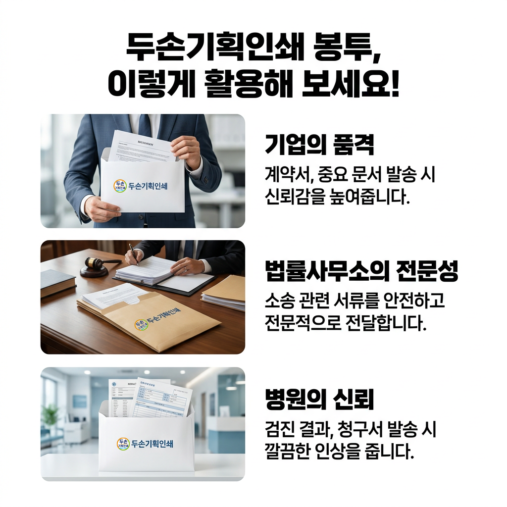 봉투 두손기획인쇄 봉투, 이렇게 활용해 보세요!