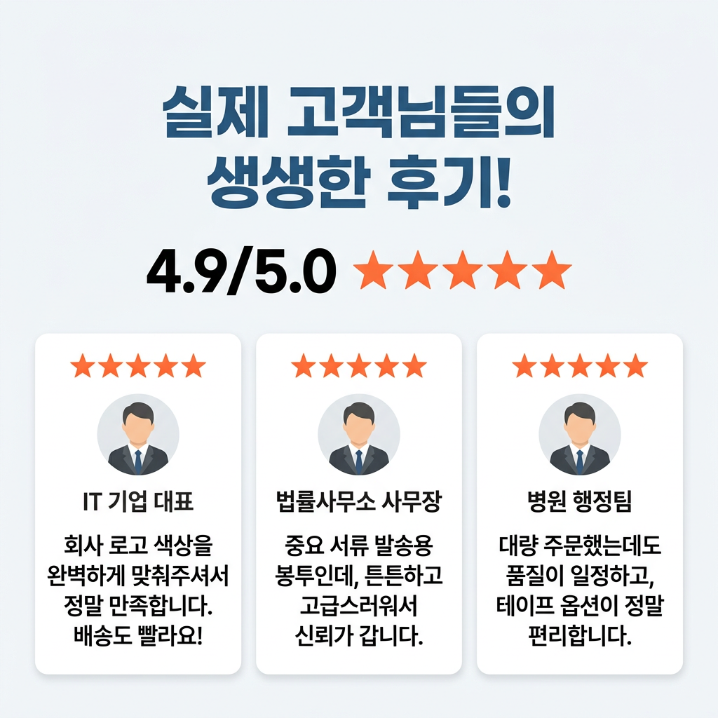 봉투 실제 고객님들의 생생한 후기!