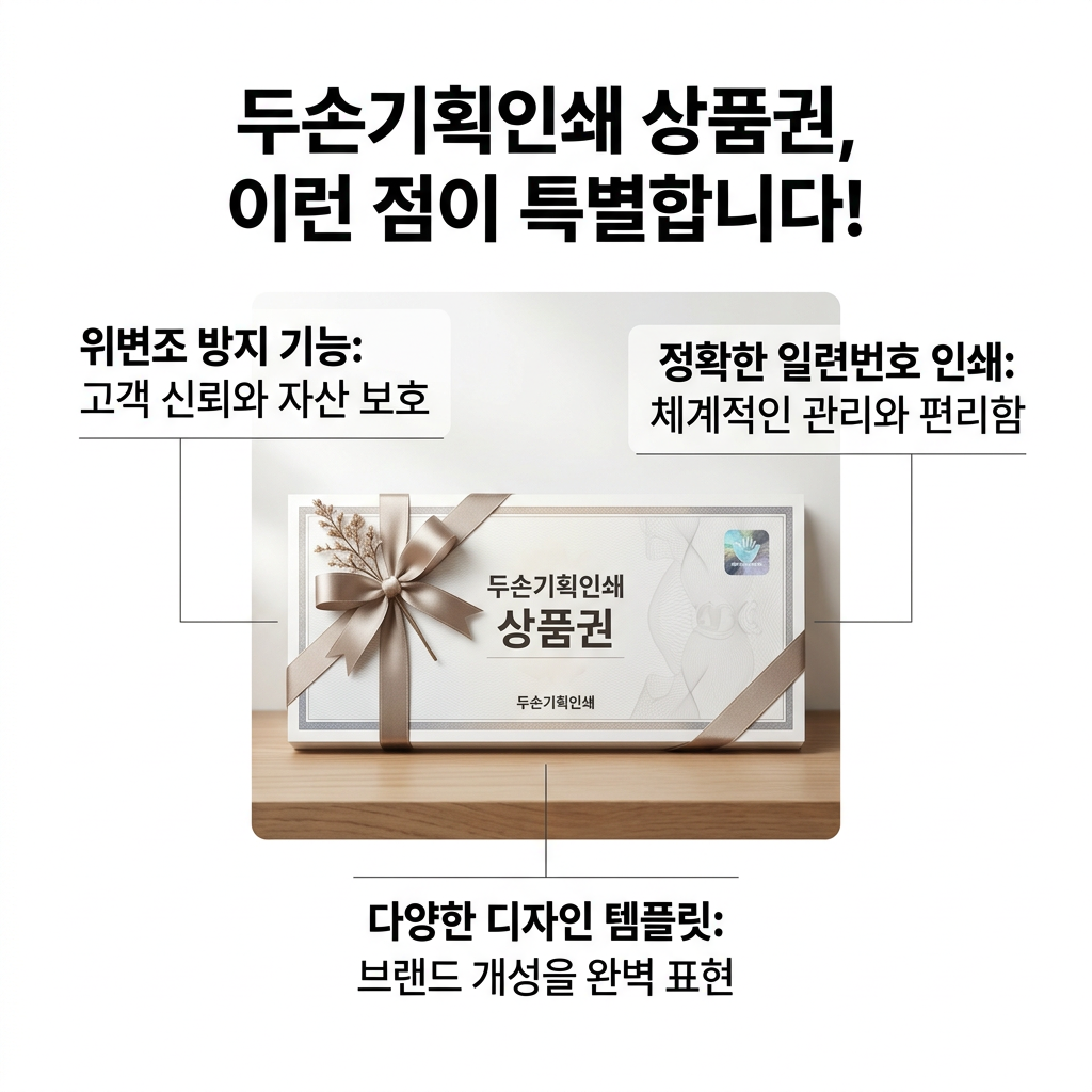 상품권 두손기획인쇄 상품권, 이런 점이 특별합니다!