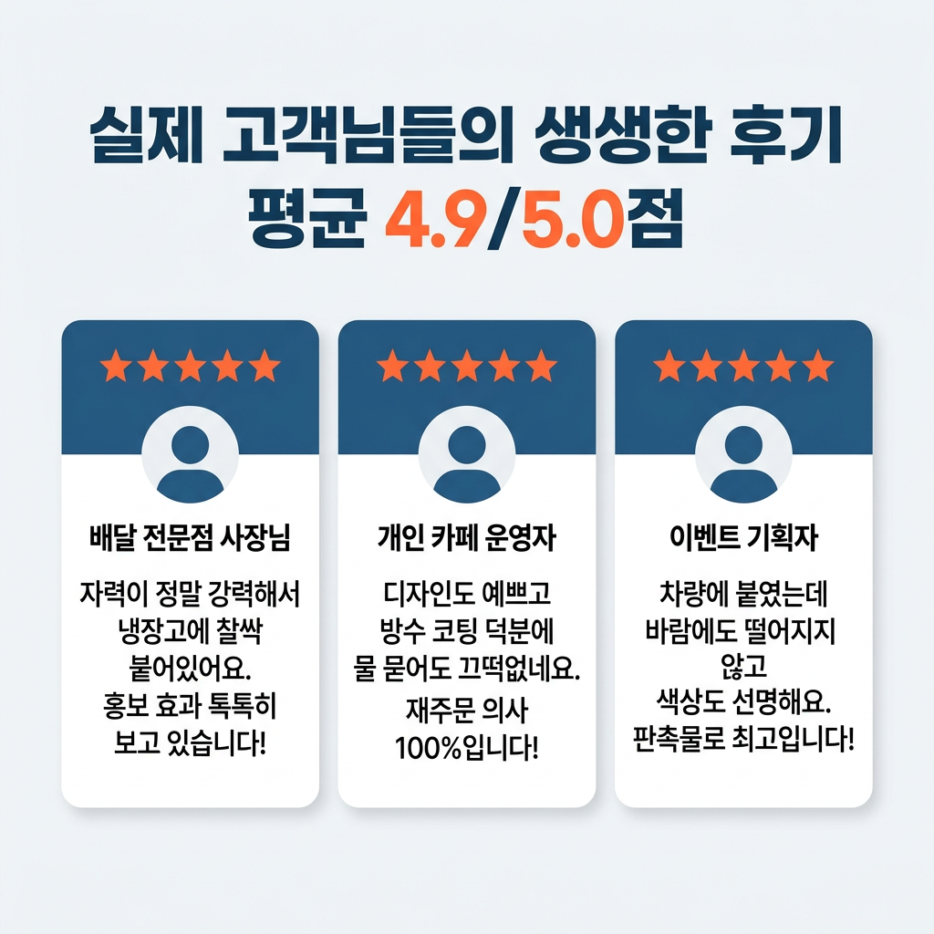 자석스티커 실제 고객님들의 생생한 후기