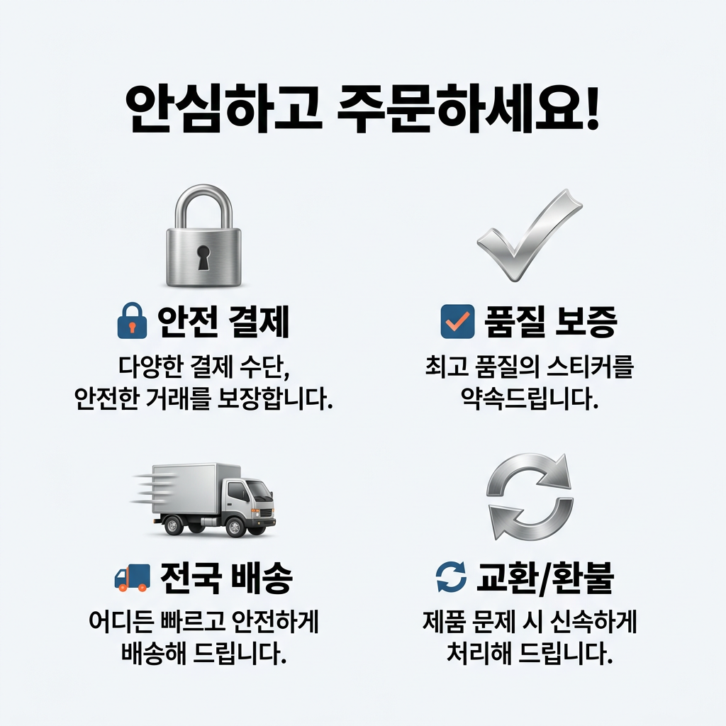 스티커 안심하고 주문하세요!